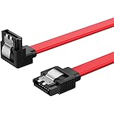CableCreation SATA III Cable, [2-Pack] 8-Inch/0.6FT SATA III 6.0 Gbps 7pin Female to Downward Right Angle Female Data Cable w