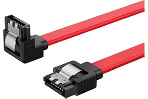 SATA III Down Angle Cable, CableCreation 2-Pack 8-inch SATA III 6.0 Gbps 7pin Female to Down Angle Female Data Cable with Loc