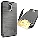 Moto G4 Case, Moto G4 Plus Case, Moto G 4th Gen case, CoverON [SecureCard Series] Protective Hard Hybrid Cover Credit Card Slot Stand Case for Motorola Moto G4 Plus, G4, G 4th Gen - Gunmetal Grey