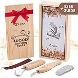 Wood Carving Tools - Whittling Knife - Hook Knife - Detail Knife - Wood Carving Starter Kit - Crooked Knife - Wood Tools Box - Whittling Knife for Beginners - Spoon Carving - Carving Gift Set