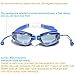 Sbeedo UV Protection Mirror Coated Lenses Swimming Goggles with Siamese Ear Plugs, Blue