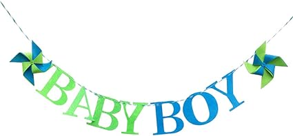 Amazon Com Bestoyard Baby Boy Banner Fabric Windmill Garland