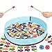 GAMENOTE Addition & Subtraction Wooden Magnetic Fishing Game - 110 Math Facts Within 20 for Kindergarden 1st 2nd 3rd Grade Kids (Include 2 Poles & 2 Dice & Activity Guide)