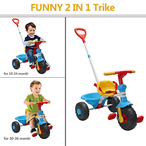 2 ChromeWheels+Tricycle+Pushing+Handle+Toddler