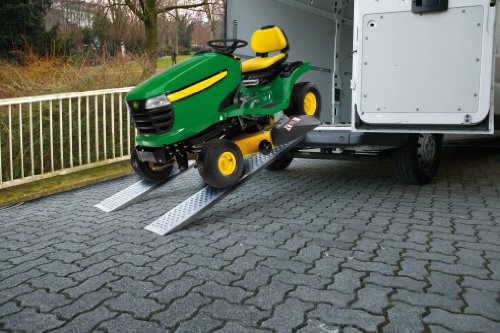 UNITEC Auffahrrampe Alu, Auto PKW Laderampe, Anhängerrampe, 2 Stück, besonders rutschsicher, bis zu 200 Kg / Stück Traglast, als Paar 400 Kg – Bild 5