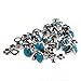 RUBYCA Blue Turquoise Rapid Rivets Studs DIY Leather-Craft for Bag Shoes Bracelet Tandy Leather 8MM 200pcs