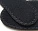Happystep Cotton Terry Cloth Insoles, Barefoot Shoe Inserts, Sweat Absorption, Odor Control, Moisture-Wicking, Washable and Reusable, Zero Drop Shoe Insoles, 2 Pairs of Black (Women Size 9)