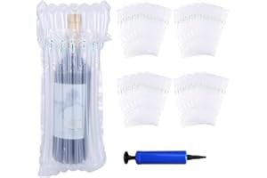 20 Pack Wine Bottle Packaging,Travel Bottle Protection, Inflatable Air Column Bubble Wrap, Bottle Packaging Sleeves With Pump
