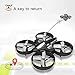 RCtown ELF Mini Drone for Kids, 2.4Ghz 6-Axis Gyro Headless Mode LED Lights Remote Control RC Quadcopter (Black)