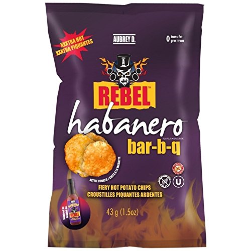 Aubrey D. Rebel Habanero BBQ Potato Chips, Fiery Hot Barbecue Potato