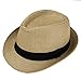 Ayliss Straw Panama Hat Short Brim Trilby Fedoras for Women/Men,Khaki
