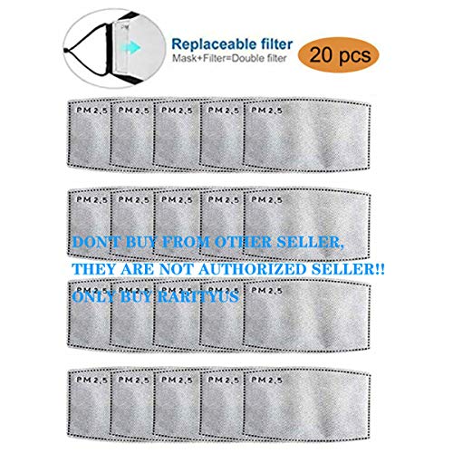 RARITYUS Adult PM2.5 Activated Carbon Filter Mask Filters Breathing