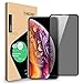 Privacy Screen Protector for iPhone Xs Max/iPhone 11 Pro Max - ICHECKEY 4D Curved Anti-Spy Anti-Peeping Tempered Glass Screen for iPhone Xs Max/11 Pro Max, 6.5 Inch – Black