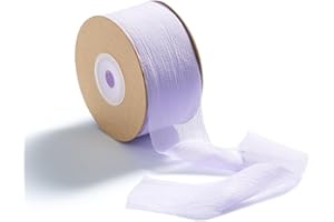 CHUQING Gift Ribbon Purple Chiffon Ribbon Light Purple1.5 inch x 25 Yd Bow Ribbons Lavender Decorative Ribbons for Christenin
