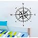 Nautical Compass Removable Vinyl Decal Wall Sticker Mural Kids Room Home Decor