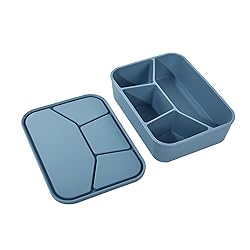 AROCFTIE Silicone Bento Box, 4 Compartment