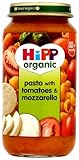HiPP Organic Stage 3 from 10 months Growing up Meal Pasta with Tomatoes and Mozzarella 250g (pack of 6)