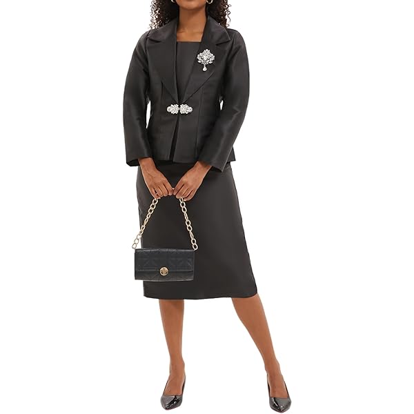 Amazon.com: Women Two-Piece Skirt Suit Set | Modern Skirt with