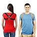 CAMP BEN Slim Posture Corrector for Women and Men (Large Black) | Kyphosis Hunchback | Shoulder and Back Support Brace | Clavicle Collarbone Support | Pain Relief from Slouching
