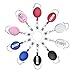 Retractable Badge Holder Carabiner Reel Clip On ID Card Holder, Pack of 5 Assorted Colors