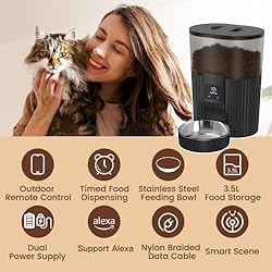 PAPIFEED Automatic Cat Feeder, WiFi Automatic Pet