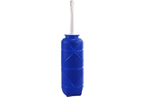 RVDKBULB Foldable Compact Silicone Douche Bottle, Reusable Travel Douche Kit, 24 FL Oz Capacity, Blue