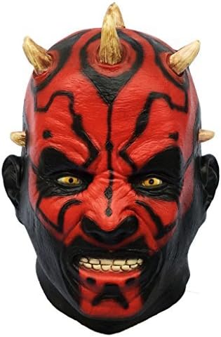 Demi Sharky Natural Latex Star Wars Mask Movie Darth Maul Vader Mask Full Head Scary Horror Head Mask