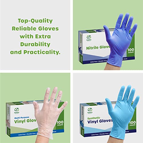 [100 Count] Black Nitrile Disposable Gloves 6 Mil. Extra Strength Latex & Powder Free, Chemical