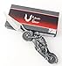 Vulcan Gear Devil's Skeleton Chopper Motorcycle Metal Handle Folding Knife with real Head light.