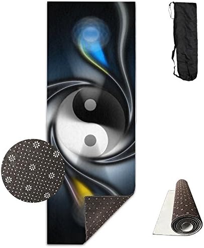Non Slip Yoga Mat Colorful Water Drop Premium Printed 24 X 71 Inches Great For Exercise Pilates Gymnastics Carrying Strap