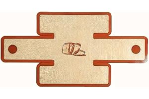 1pc Large Non-Stick Silicone Baking Board & Bread Tray - Oversized 19.3"x9.5" (49x25cm) Reusable Loaf/Pizza/Pastry Pan（red）