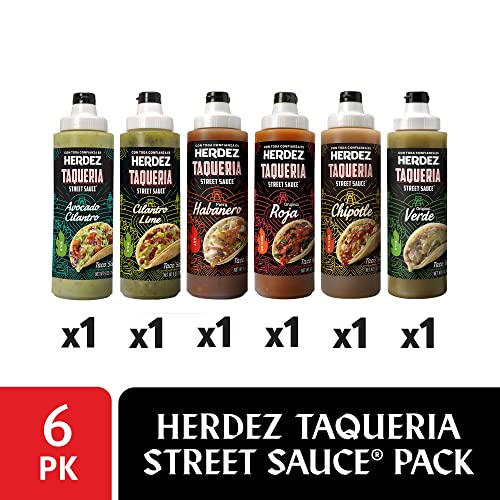 HERDEZ TAQUERIA STREET SAUCE Variety Pack, Habanero, Verde, Roja