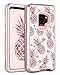 GUAGUA Galaxy S9 Case Samsung S9 Case Pineapple for Girls Women, Marble Glossy Cover Hybrid Three Layer Hard PC Soft TPU Shockproof Protective Phone Case for Samsung Galaxy S9(2018) Rose Gold