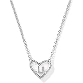 Kendra Scott Womens Heart Letter U Short Pendant Necklace Silver Ivory Mother Of Pearl One Size One Size