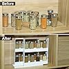 Rotating Spice Rack Plastic Seasoning Spice Jar Rack Storage 2 Tier Pull Out Kitchen Cabinet Organiser Slide Salt Bottle…