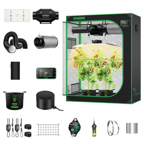 VIVOSUN Smart Growzelt Komplettset 120x60x150cm, mit GrowHub E42A+