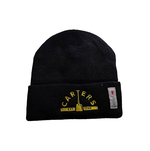 CARTERS - Thinsulate 3M Men's Heavy-Duty Black Beanie Hat - One Size Fits All, Insulated & Warm Knit Cap for Workmen, Tradesmen & Outdoor - Ideal for Construction, Building Sites, Outdoor Work