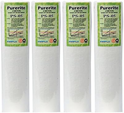 Quenchit 4 Pcs Kemflo Original Pp Spun Filter 10 Inch Cartridge For Ro Water Purifiers