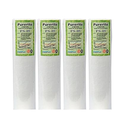 Quenchit 4 Pcs Kemflo Original Pp Spun Filter 10 Inch Cartridge For Ro Water Purifiers