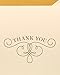 Papyrus Thank You Cards with Envelopes, Gold Flourish (16-Count)