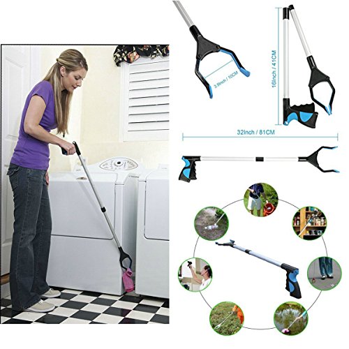 Grabber Reacher Tool & Sock Aid Kit Assist 2 Pack Mobility Tool Kit