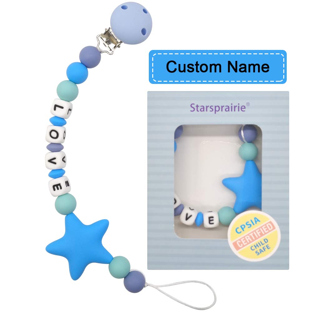 personalized teething pacifier clip