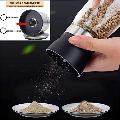 Salt And Pepper Grinders Refillable, Black Pepper Grinder, Top Spice