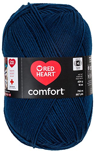 Red heart comfort yarn, navy
