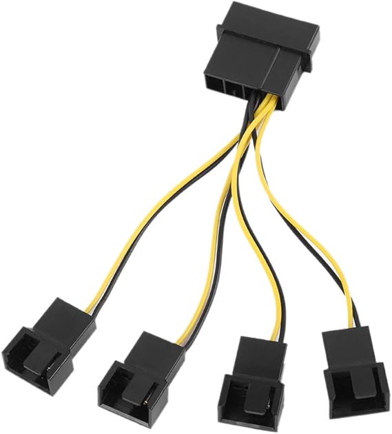 Vbestlife Cable de extensión para Ventilador de Ordenador (4 Pines, 4