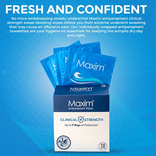 Maxim® Clinical Strength Antiperspirant Wipes for hyperhidrosis