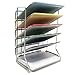 Seville Classics 6-Tray Iron Mesh Office Vertical Desktop/Wall Mount Organizer, Letter/A4 Size