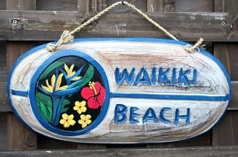 Amazon ハワイアン雑貨 インテリア ハワイ雑貨 お土産 ハワイアン ワイキキビーチ Waikiki Beach 置物 オブジェ オンライン 通販