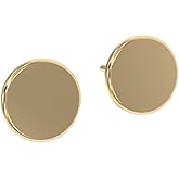 Abshel 18k Stud Earrings for Women, Tiny Flat Round Earrings Set | Small Hypoallergenic Heart Stud Earrings | Dainty Heart Cartilage Valentines Studs for Girls