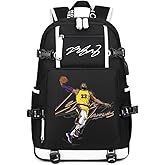 Ansigeren Basketball Player 23 Multifunction Backpack Travel Student Backpack Fans Bookbag For Men Women (A)